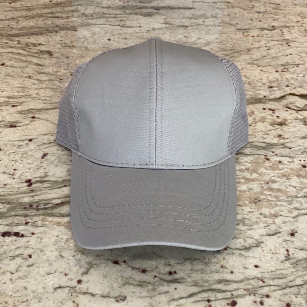 NWT C.C Solid Grey Pony Cap